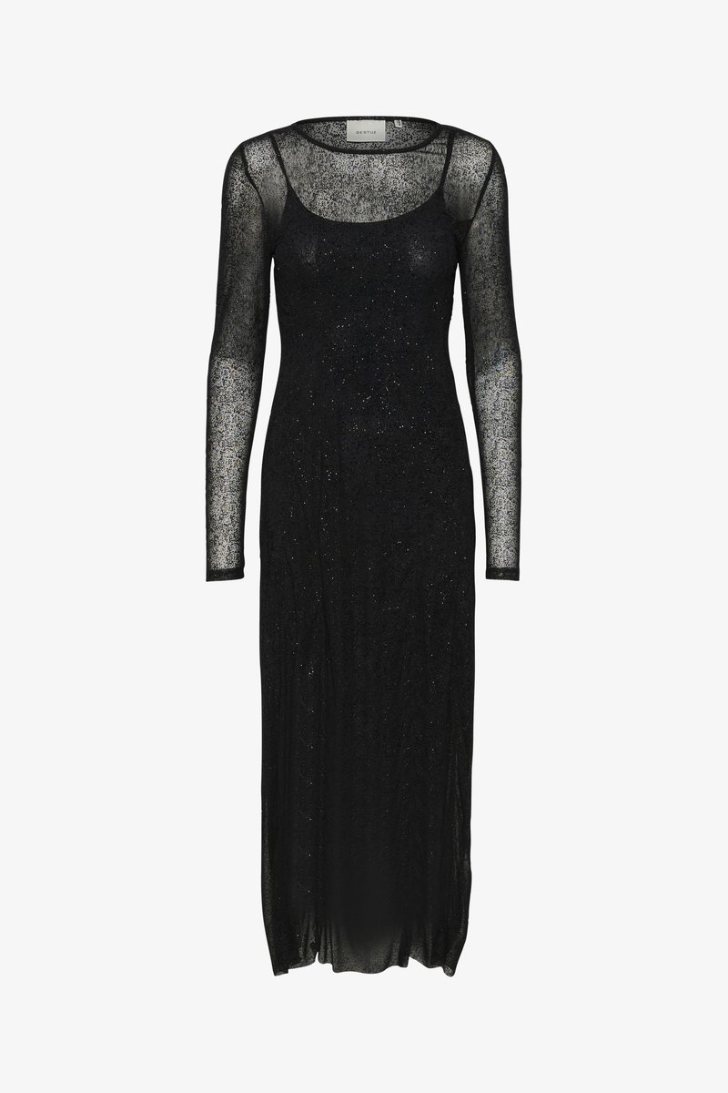 Gestuz GLIMMA DRESS - Maxi dress - black glitter/metallic black - Zalando.co.uk Gestuz GLIMMA DRESS - Maxi dress - black glitter/metallic black - Zalando.co.uk
