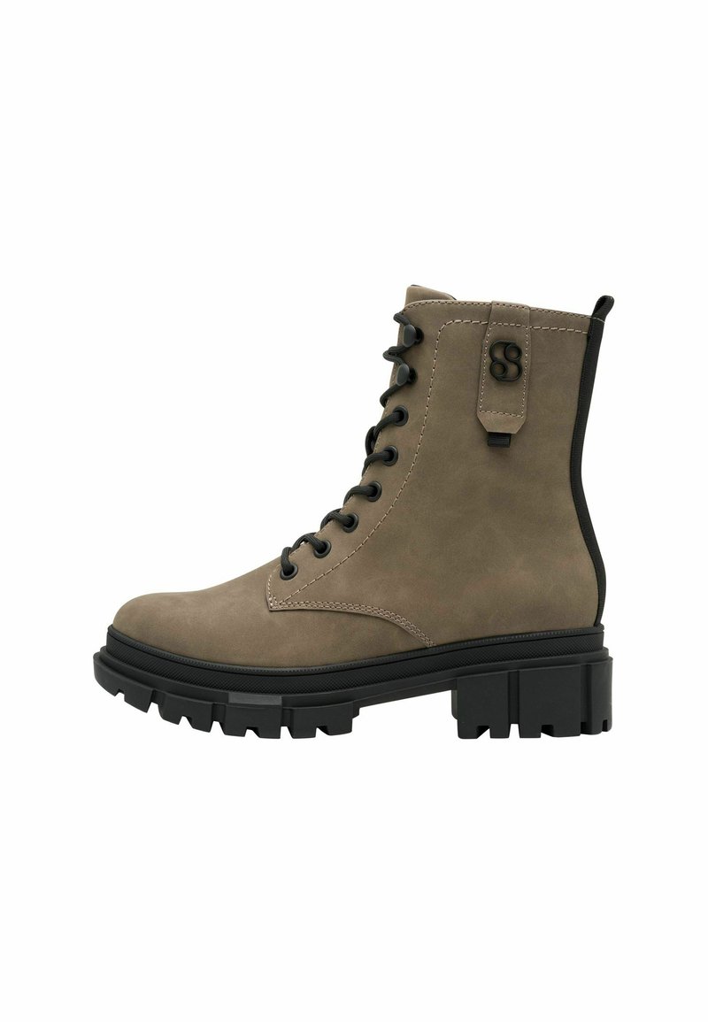 s.Oliver Botines con plataforma - dark taupe