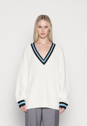 NORTH V NECK SWEATER - Pulover - off white