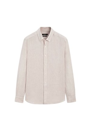 Massimo Dutti, Nappa leather biker jacket - Hemd - mauve