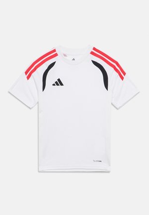 TIRO LEAGUE UNISEX - T-skjorte til trening - white/black/semi lucid red