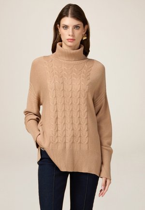 Oltre DOLCEVITA CON DETTAGLIO TRECCE - Strickpullover - beige