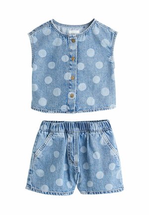 Next, POLKA DOT SET - Pluus - mid blue