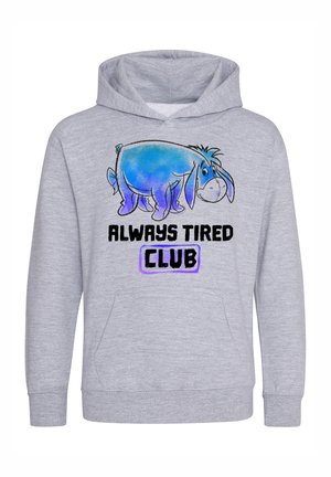 WINNIE THE POOH EEYORE TIRED CLUB - Mikina s kapucí - heather grey