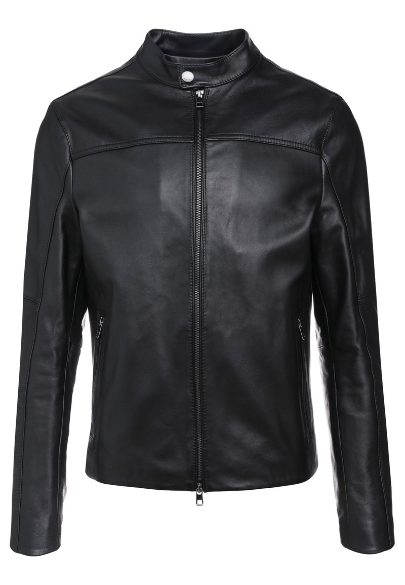 leather racer jacket michael kors black jacket mens
