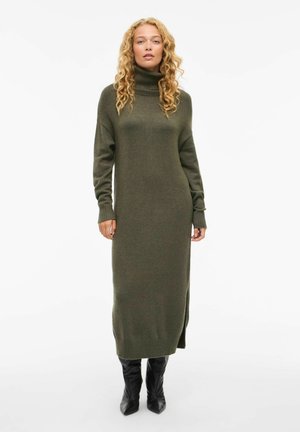 VIRIL ROLL NECK MIDI - NOOS - Gebreide jurk - deep depths