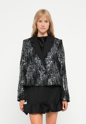 YASSITIRA SEQUIN - Blazer - black/silver-coloured