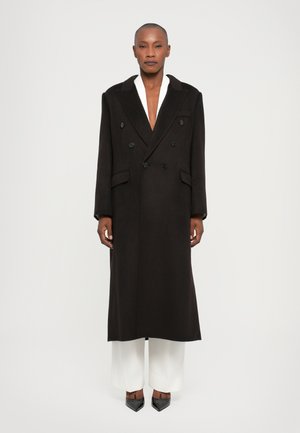 DOUBLE FACED OVERCOAT - Klassinen takki - dark chocolate/coco