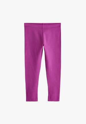 Eng anliegende Leggings in leuchtendem Magenta, aus weichem Stoff. Mit glattem Bund und ohne sichtbare Nähte, am Knöchel zulaufend.