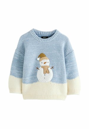 Next, Džemper - blue/ecru snowman