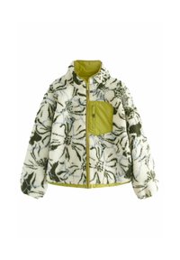 Next REVERSIBLE FLORAL - Žieminė striukė - lime green