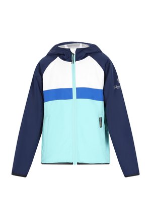 Træningsjakke - türkis colorblock