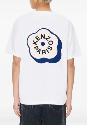 Kenzo, T-shirt con stampa - white