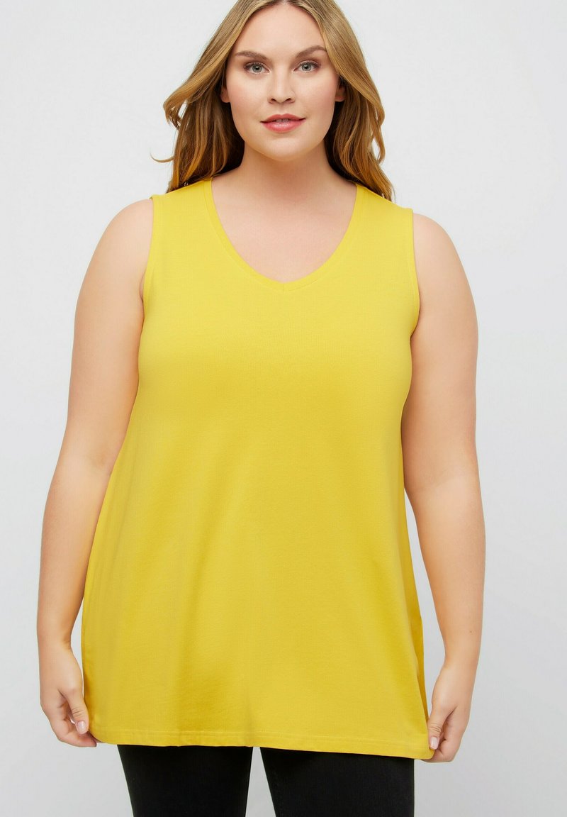 Ulla Popken ÄRMELLOS - Top - yellow