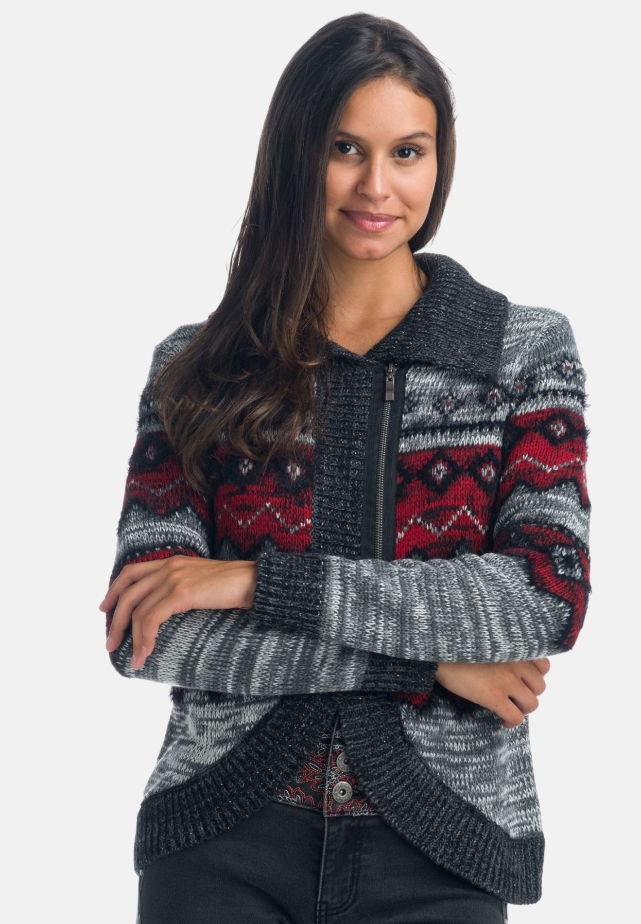 Koroshi DE PUNTO GRUESO - Chaqueta de punto - gris - Zalando.es