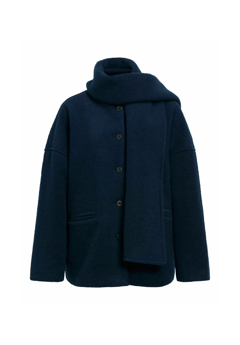 Object OBJMAISE L/S LO SCARF JACKET NOOS - Kurzmantel - dark sapphire ...
