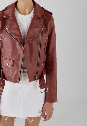 Imitatieleren jas - red