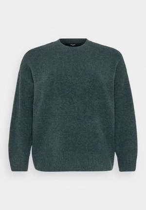 Vero Moda Curve VMCBOOM O NECK - Pullover - balsam green melange