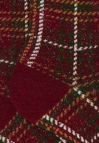Gallo SHORT BURGUNDY AND WITH TARTAN - Calze - mora