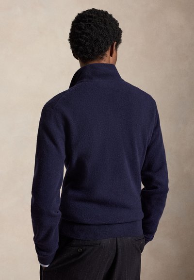 Polo Ralph Lauren WOOL QUARTER-ZIP SWEATER - Jersey de punto - hunter navy