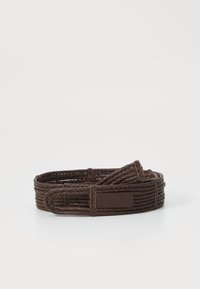 KNOTBELT - Gevlochten riem - schokolade .