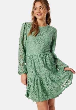 OPEN BACK L/S  LACE DRESS - Hverdagskjole - green