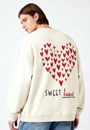 SWEET EMBROIDERY UNISEX - Felpa - off white