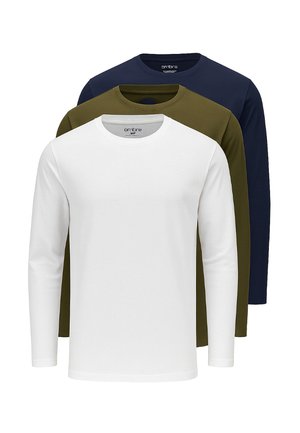 CASUAL 3 PACK - Langarmshirt - navy white dark olive