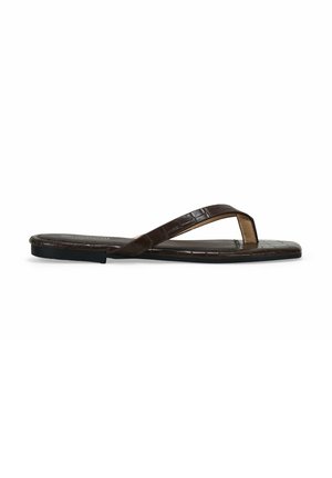 DE DEDO EFECTO COCODRILO - T-bar sandals - marron