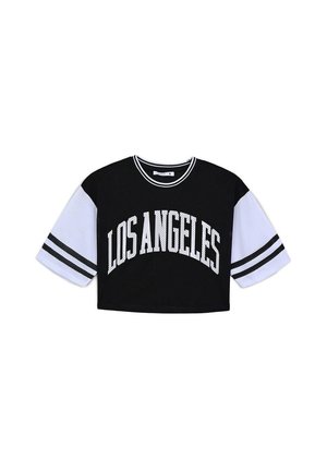 Terranova, CROP RETE COLLEGE - T-shirt con stampa - nero