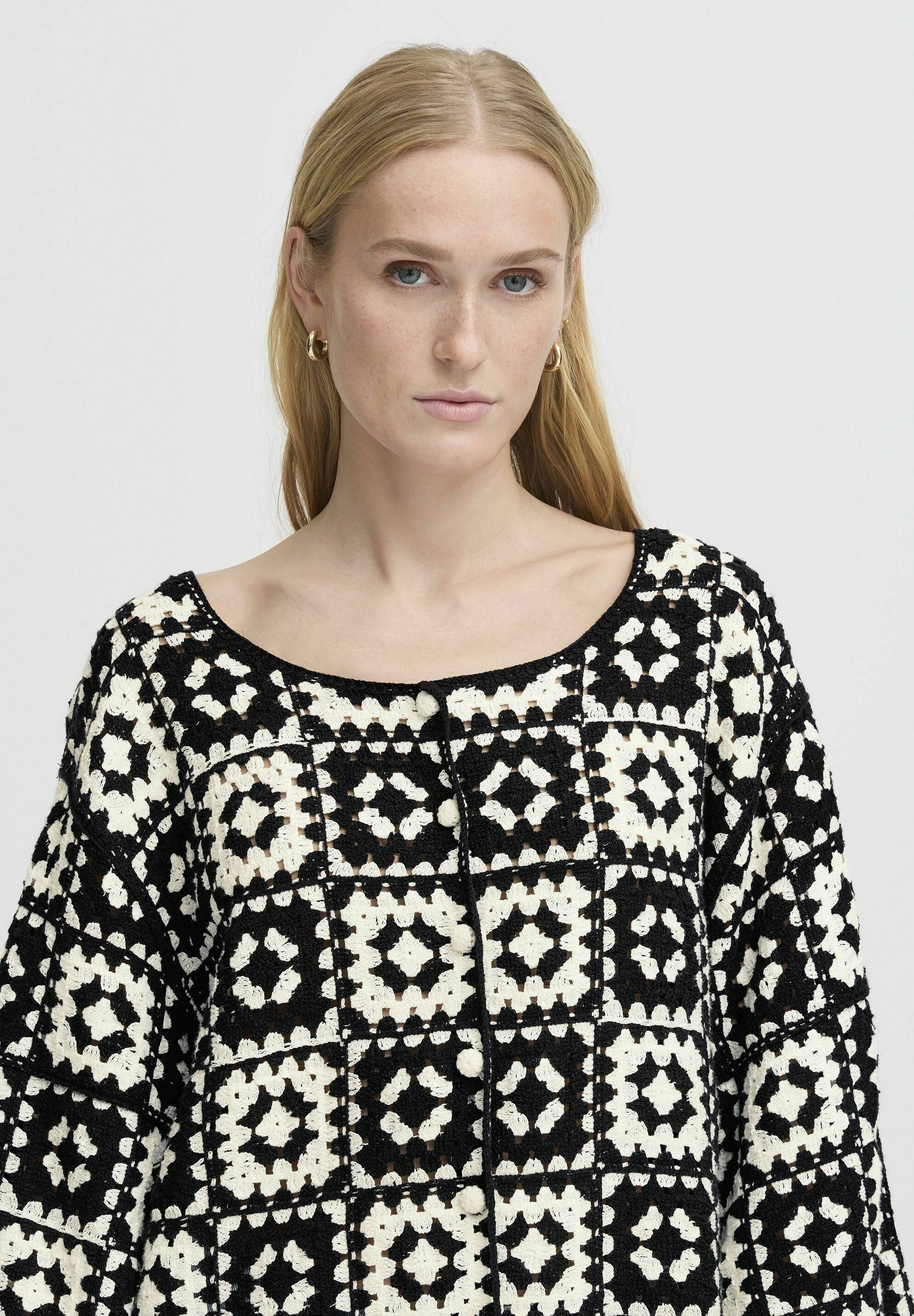 売れ筋商品|||イチ ニット&セーター レディース アウター IHBANDIE - Cardigan - birch with black IHBANDIE Cardigan in birch with black colour | ICHI