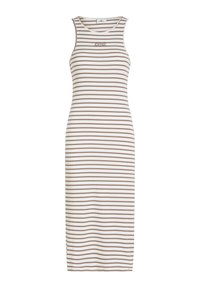 Šaty do práce - white yarn dye stripe