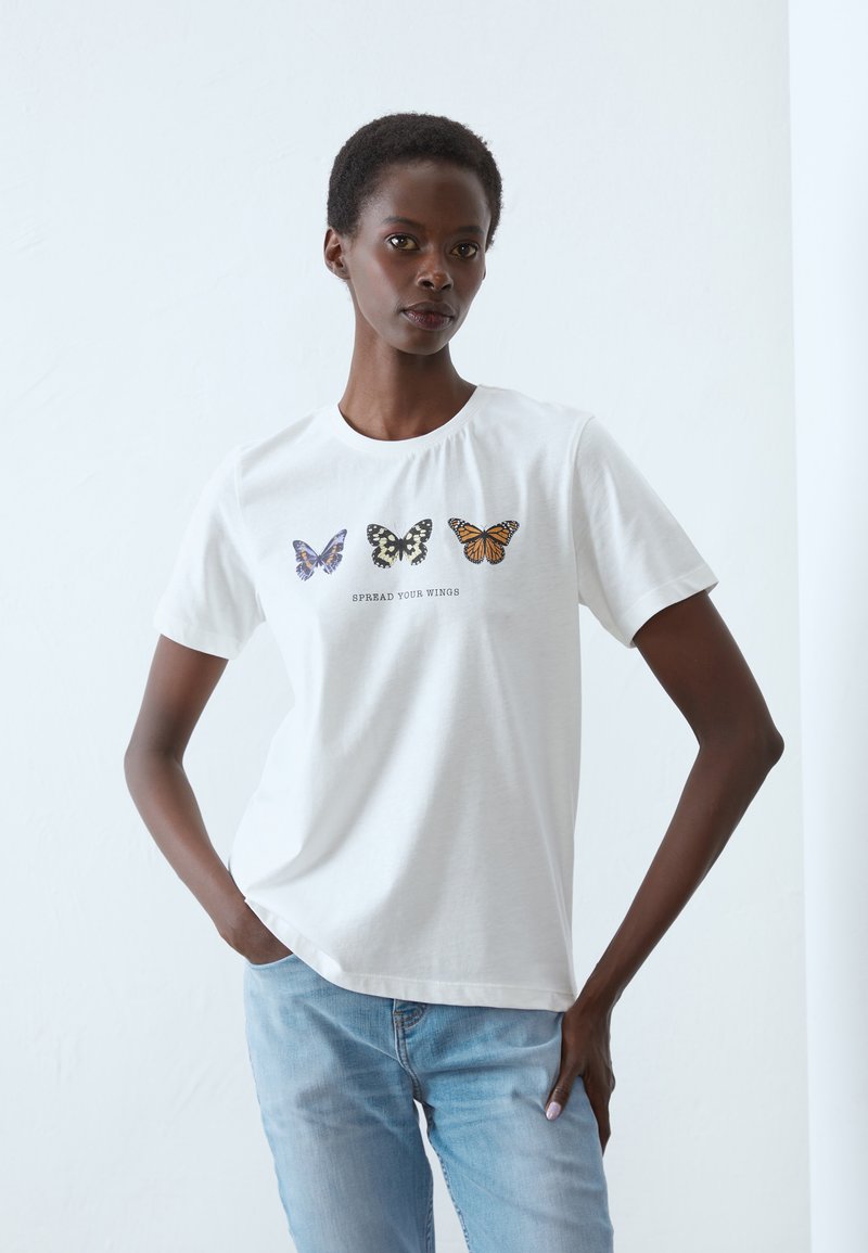 Anna Field Print T-shirt - white