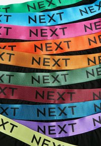 Next TEN PACK - Široke boksarice - black metallic blue green waistband