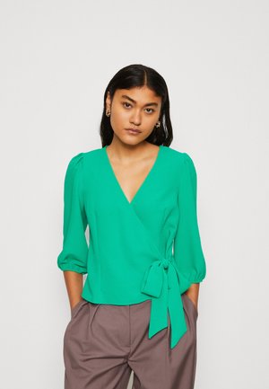 Vero Moda VMPEPPER AYA 3/4 WRAP WVN - Μπλούζα - bright green