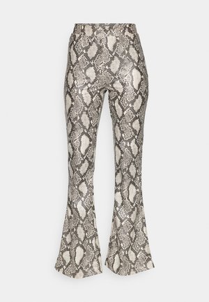 ONLY ONLSHAKIRA FLARED PANT - Legíny - pumice stone pattern/snake