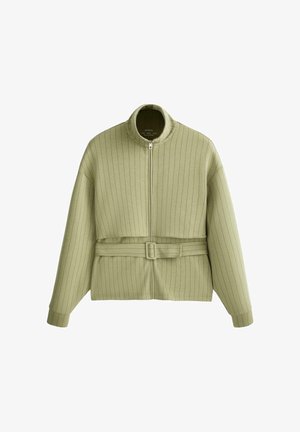 OYSHO, BOXY JACKET WITH SOFT-TOUCH MODAL - Jakna za nošenje na otvorenom - light yellow