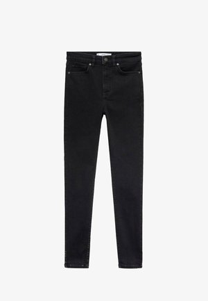 Mango RISE SKINNY - Blugi skinny fit - black denim