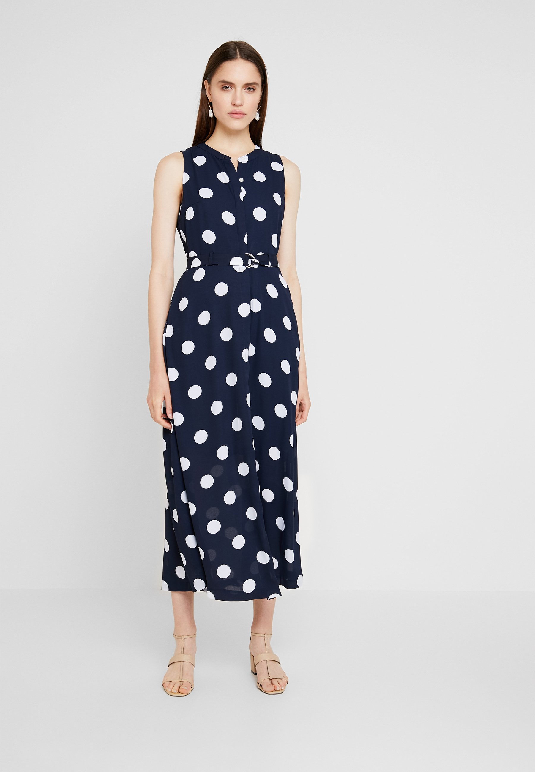 banana republic blue polka dot dress