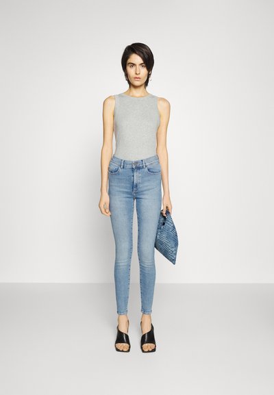 DL1961 FARROW SKINNY HIGH RISE - Ļoti pieguloši džinsi - light