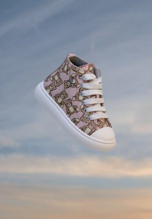 MOSCHINO UNISEX - Vysoké tenisky - pink/white/brown