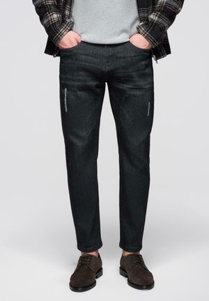 Ombre, ABRASIONS - Vaqueros tapered - black