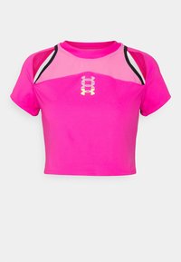 Under Armour RUN ANYWHERE CROP - T-Shirt sport - rebel pink/ black