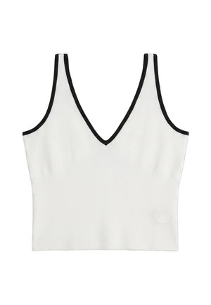 aim’n®, SHAPE SEAMLESS DEEP CUT SINGLET - Top - cream black