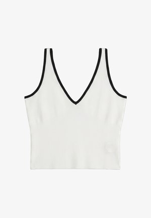 aim’n®, SHAPE SEAMLESS DEEP CUT SINGLET - Débardeur - cream black