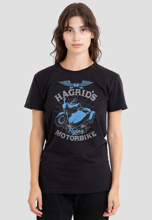Cotton Soul, HARRY POTTER HAGRIDS FLYING MOTORBIKE - Print T-shirt - black