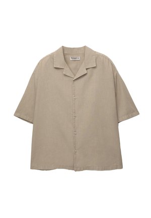 PULL&BEAR LINEN BLEND - Srajca - ochre
