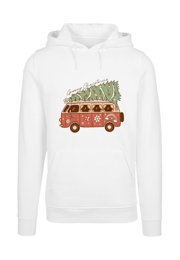 GROOVY CHRISTMAS CAMPER VAN - Kapuzenpullover - weiß