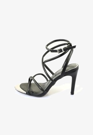 Buffalo Sandalen met hoge hak - black silver