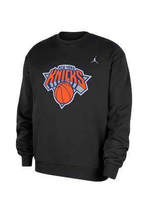 NEW YORK KNICKS NYK M J FLC CREW LOGO ST 25 - Mikina s kapucňou - black/white